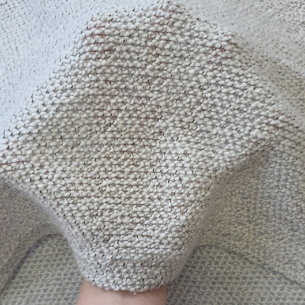 Light Gray Knit Sweater with Gold Zipper - Picture 9 of 11